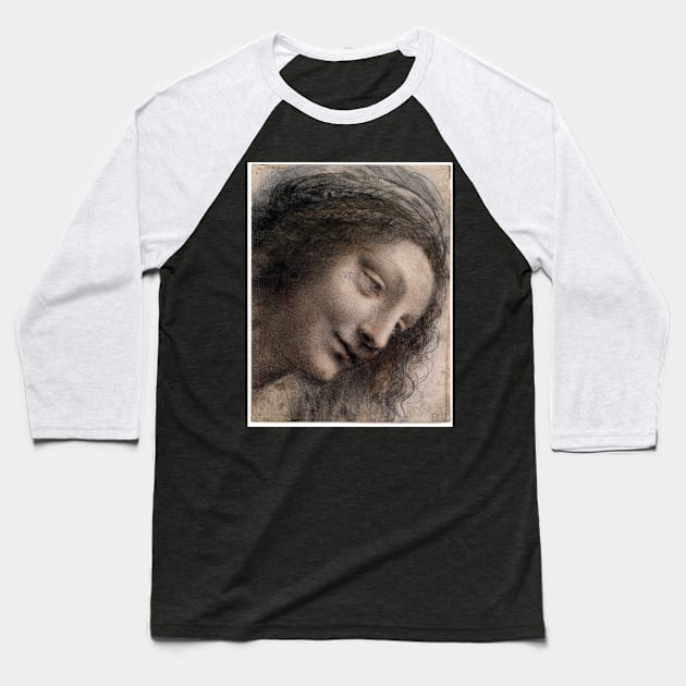 Leonardo da Vinci The Head of the Virgin Baseball T-Shirt by pdpress